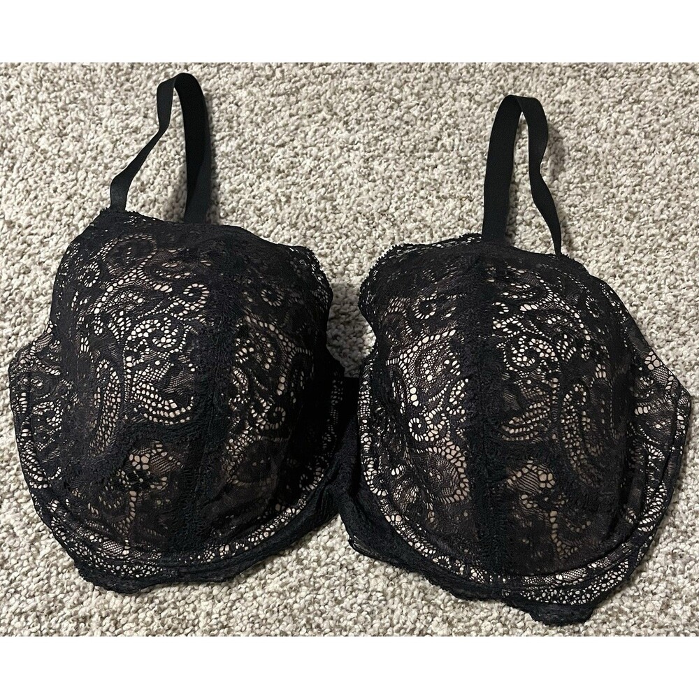 Third Love 24/7 Black Lace Underwire Bra Full Coverage Lightly Padded 38G